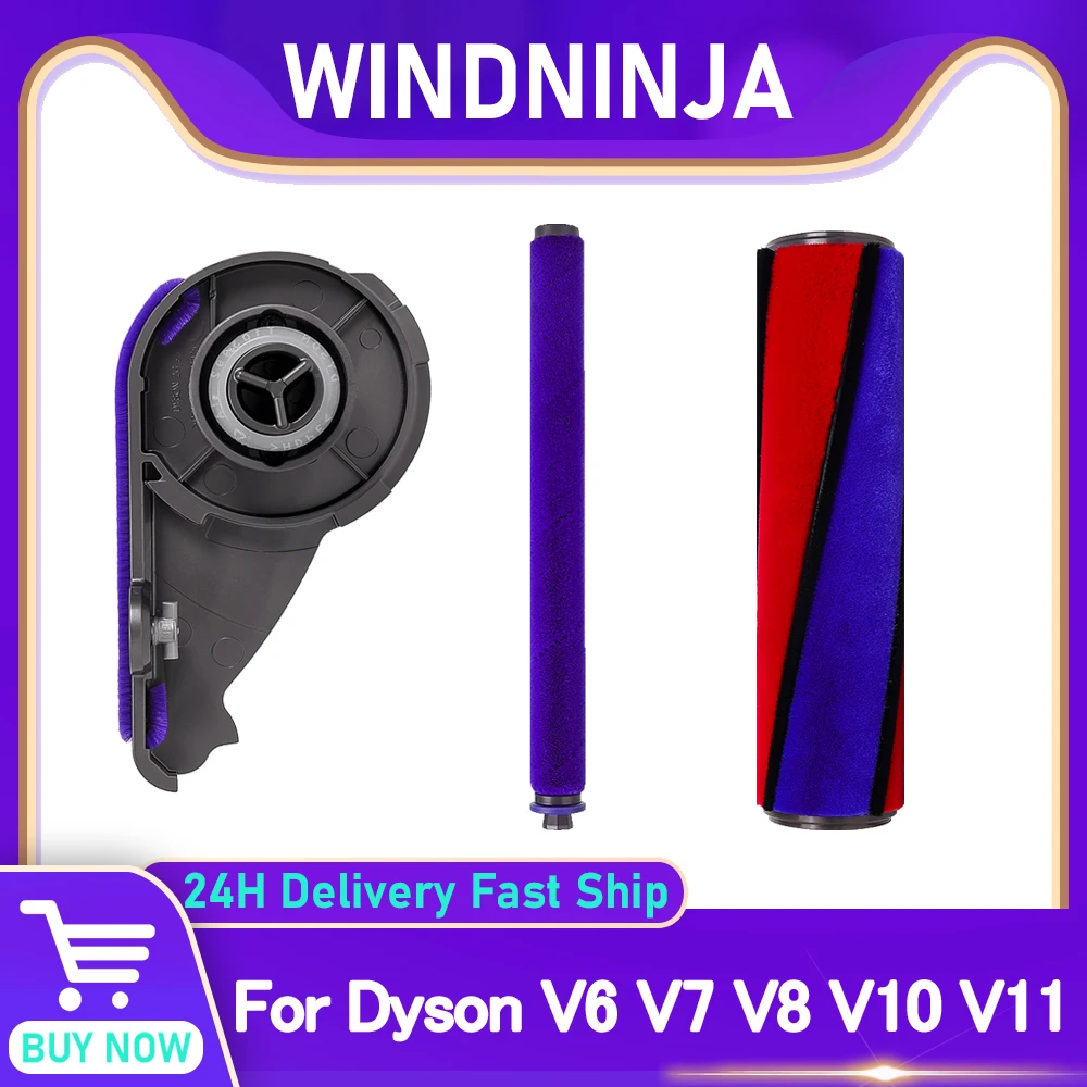 Für Dyson V6 V7 V8 V10 V11 Vakuum Zubehör Pinsel Bar End Abdeckung Teppich Weiche Samt Roller Pinsel Roller Pinsel Ersatzteil