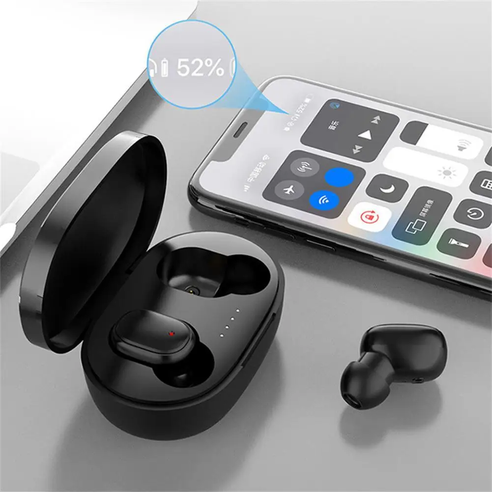 New TWS Wireless Hifi Earphone Bluetooth 5.0 Dual Stereo Noise Reduction Bass Touch Control Long Standby Headset for Smartphones