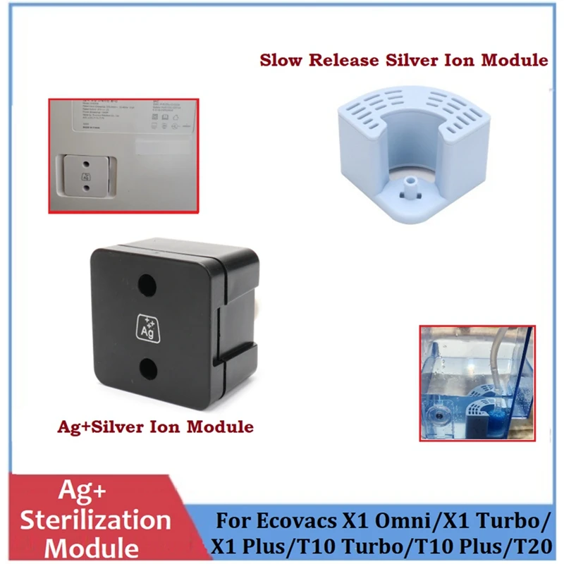 For Ecovacs Deebot Ag+ Sterilization Module Silver Ion Parts For X1 Omni/X1 Turbo/X1 Plus/T10 Turbo/T10 Plus/T20 Pro-A58E