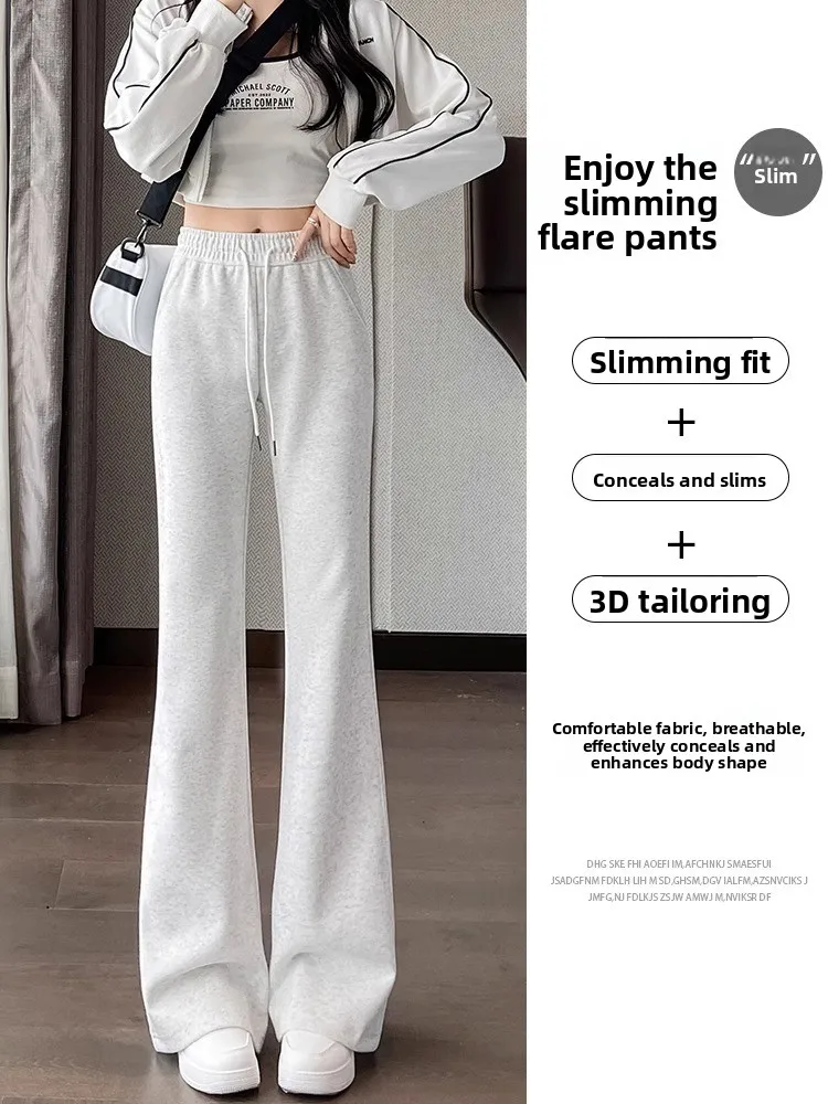 Bla Bell Bot Pantaloni da donna Primavera Autunno Vita alta Dimagranti Pantaloni sportivi larghi casual Pantaloni sportivi Commute Sle