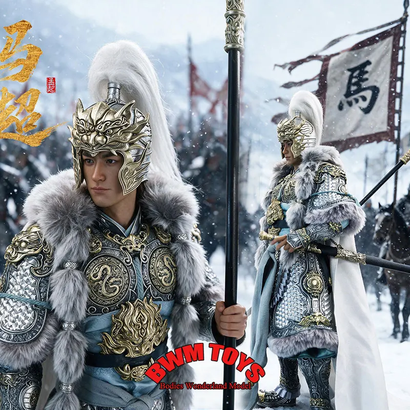 303TOYS x JSTOYS №808002 1/6 Коллекционная фигурка военачальника династии Троецарствие Ма Чао Мэн Ци, 12-дюймовая фигурка солдата.