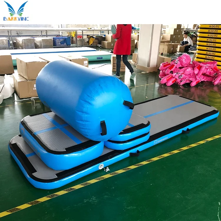 Good Quality Air Sealed Exercise Inflatable Airtrack Tumbling Mats Gymnastic Mint Green Air Track Set Airtrack Gymnastics Mat