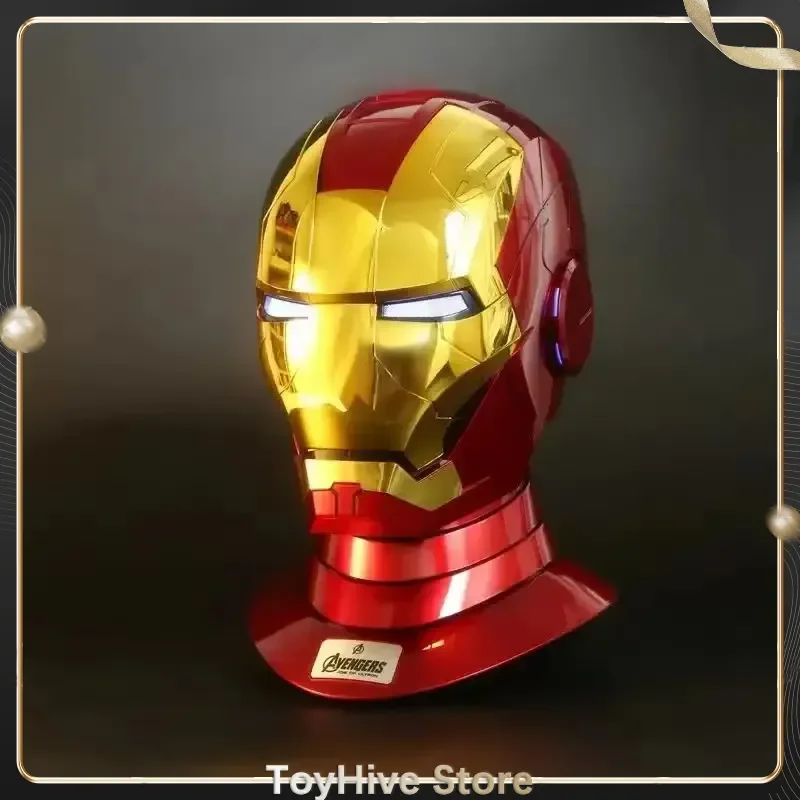 2025 Iron Man Mk5 Helmet Automatoc 1:1 Voice Control Avengers Mk7 Mk5 Cosplay With Led Light Electronic Close Ironman Helmet Gi view 6