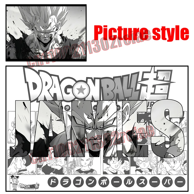 개인화 된 애니메이션 드래곤 볼 Goku Vegeta 포스터, 페인트, 벽 예술, 어린이 선물, 가정 침실 장식 캔버스 페인팅