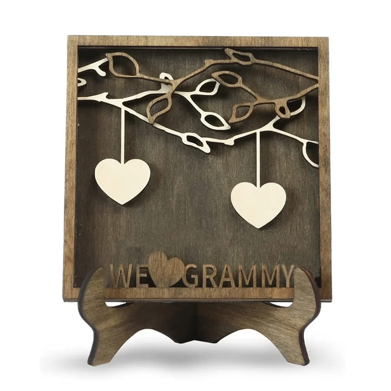 Personalized Family Sign For Mom Custom Wooden Tree Frame Engraved Wood Plaques Decor Mother's Day Gifts, Easy To Use G