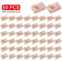 50PCS LOT Wooden USB Flash Drive 128GB Free Custom Logo Memory Stick 64GB Creative Gift Box Pendrive 32GB Real Capacity U Disk