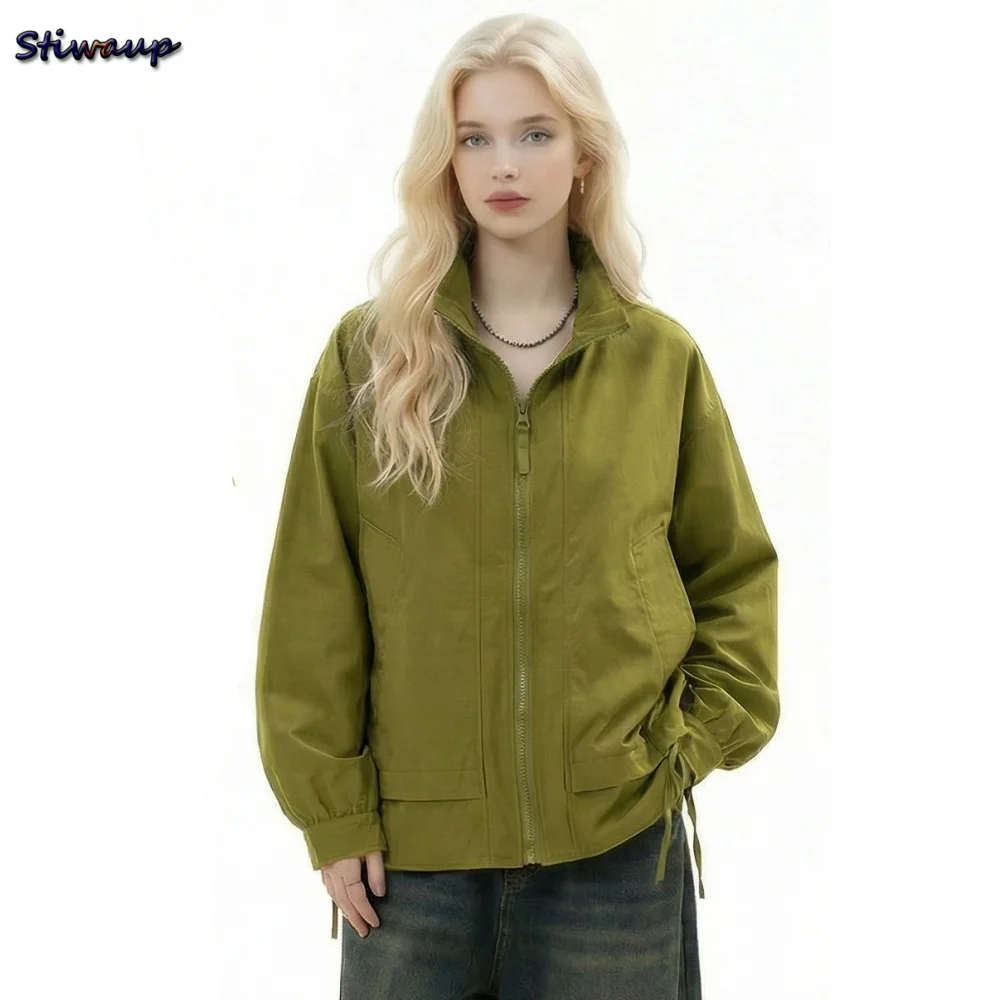 

Women's Spring Jacket with Hood Outdoor Sport Casual Windproof Hooded Trench Jacket for Woman 2026 Couple Matching New Outerwear