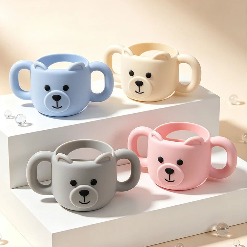Silikon-Babyflaschengriffe, schmaler Flaschenhalter für Strohhalmflaschen, hilft dem Baby, die Flaschen zu halten, passend für Standard-Flaschenzubehör. – Detail 3