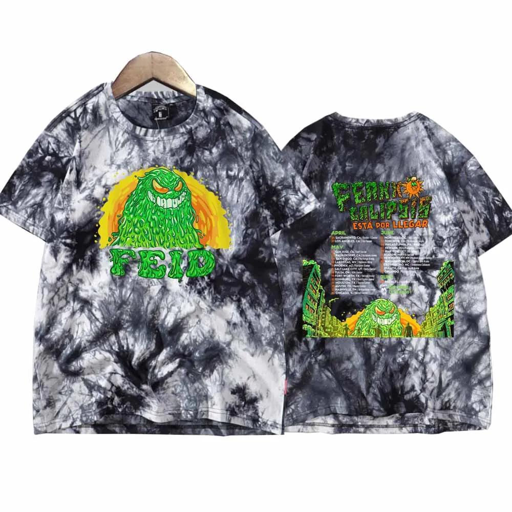 Feliz Cumpleanos Ferxxo Feid Tie Dye Shirts  Unisex Round Neck Short Sleeve Tee