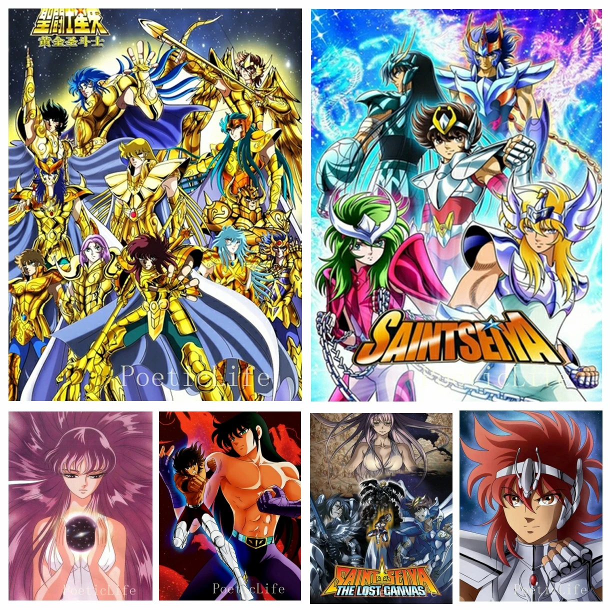 

Anime Saint Seiya Diamond Painting DIY Square/Round Diamond Cartoon Character Embroidery Mosaic Cross Stitch Handmade Home Decor