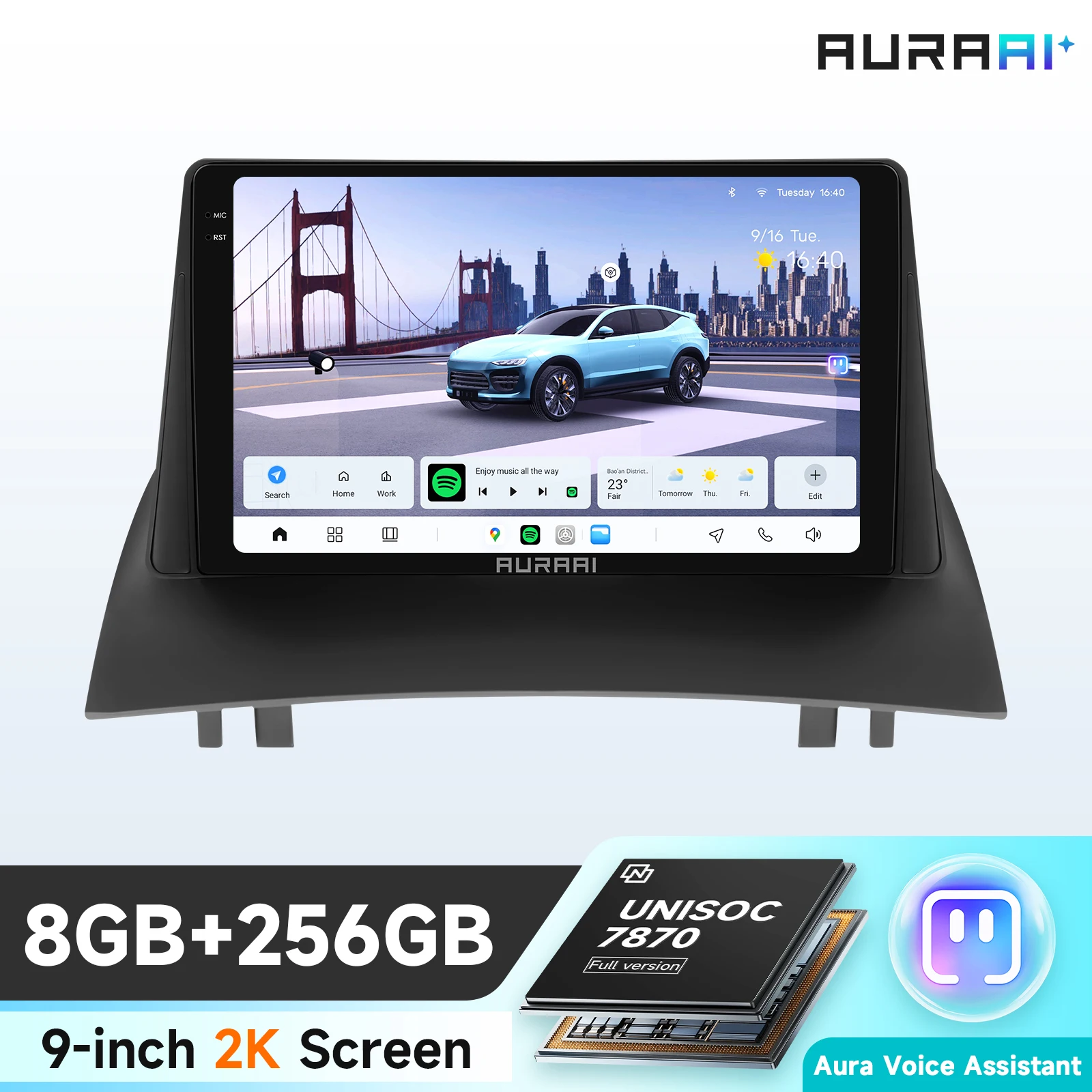 9 ''6115 Intelligent Scherm 2din Android Autoradio Multimedia Video Player voor Renault Megane 2 2002-2009 GPS Nav Carplay 4G RDS