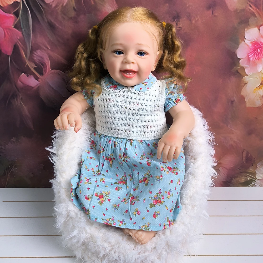 

55cm 22inch Reborn Baby Dolls Full Silicone Body Bebe Realistic Vinyl Newborn Children Kids Gift Dolls Bridal Gift