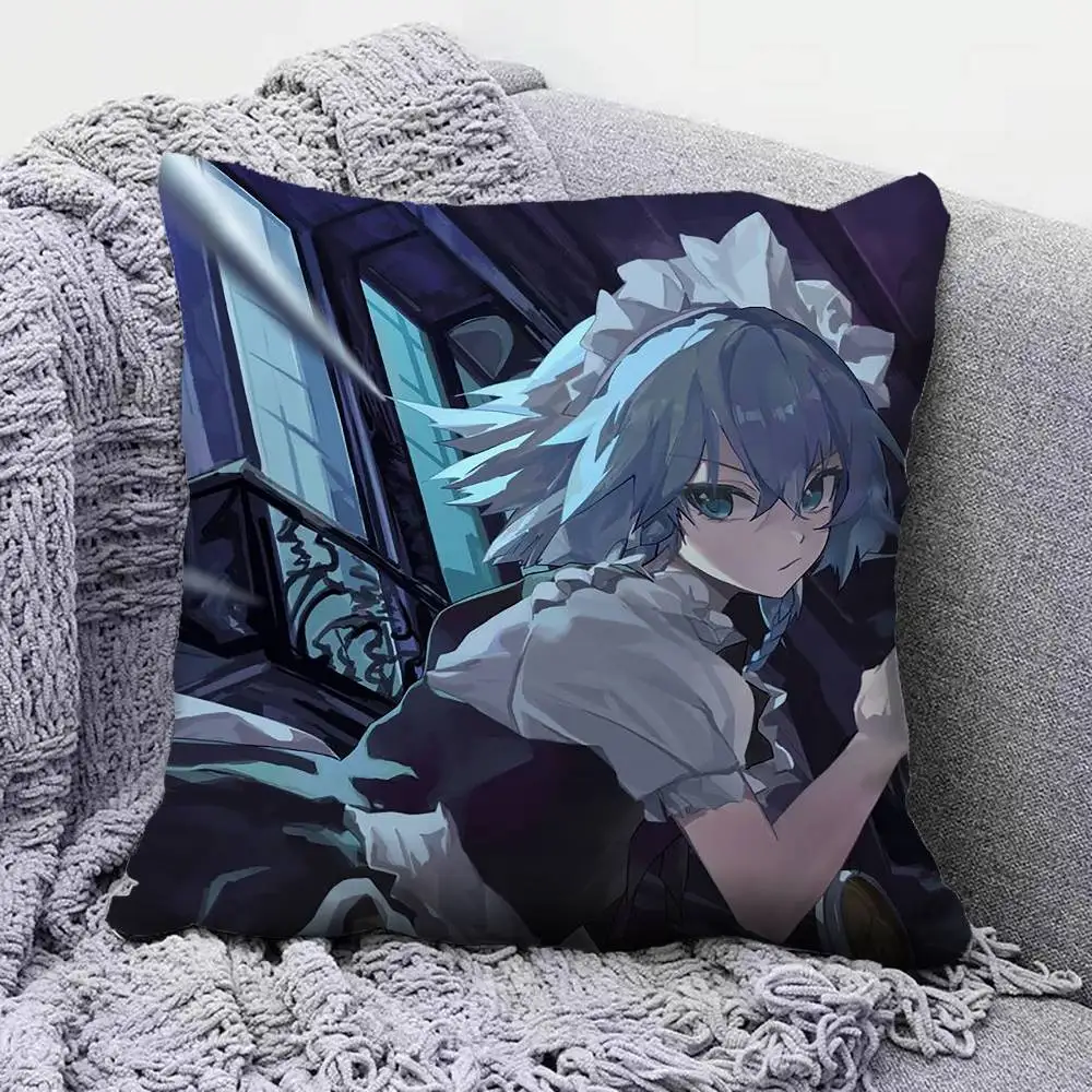 Sakuya Izayoi Touhou Project  Pillow Covers, Home Sofa Cushion Covers and Aecorative Custom