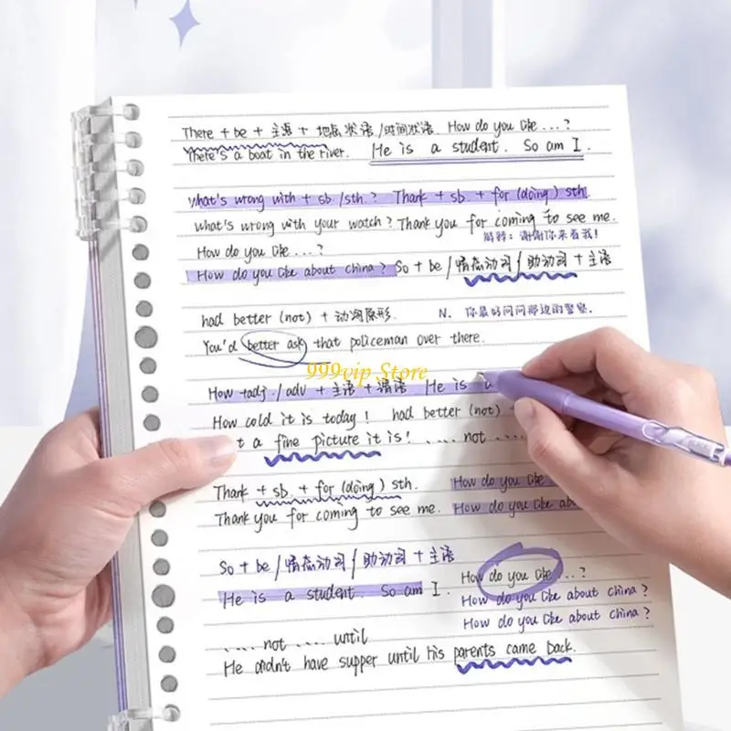 C90C 26 Hole Punched Binder Notebook Planner Binder Journal Notebook, Lined