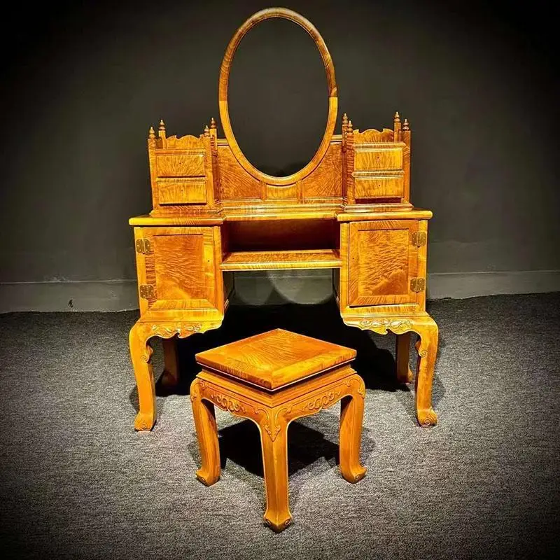 Dresser tables and chairs carved new furniture, antique old-fashioned, table c