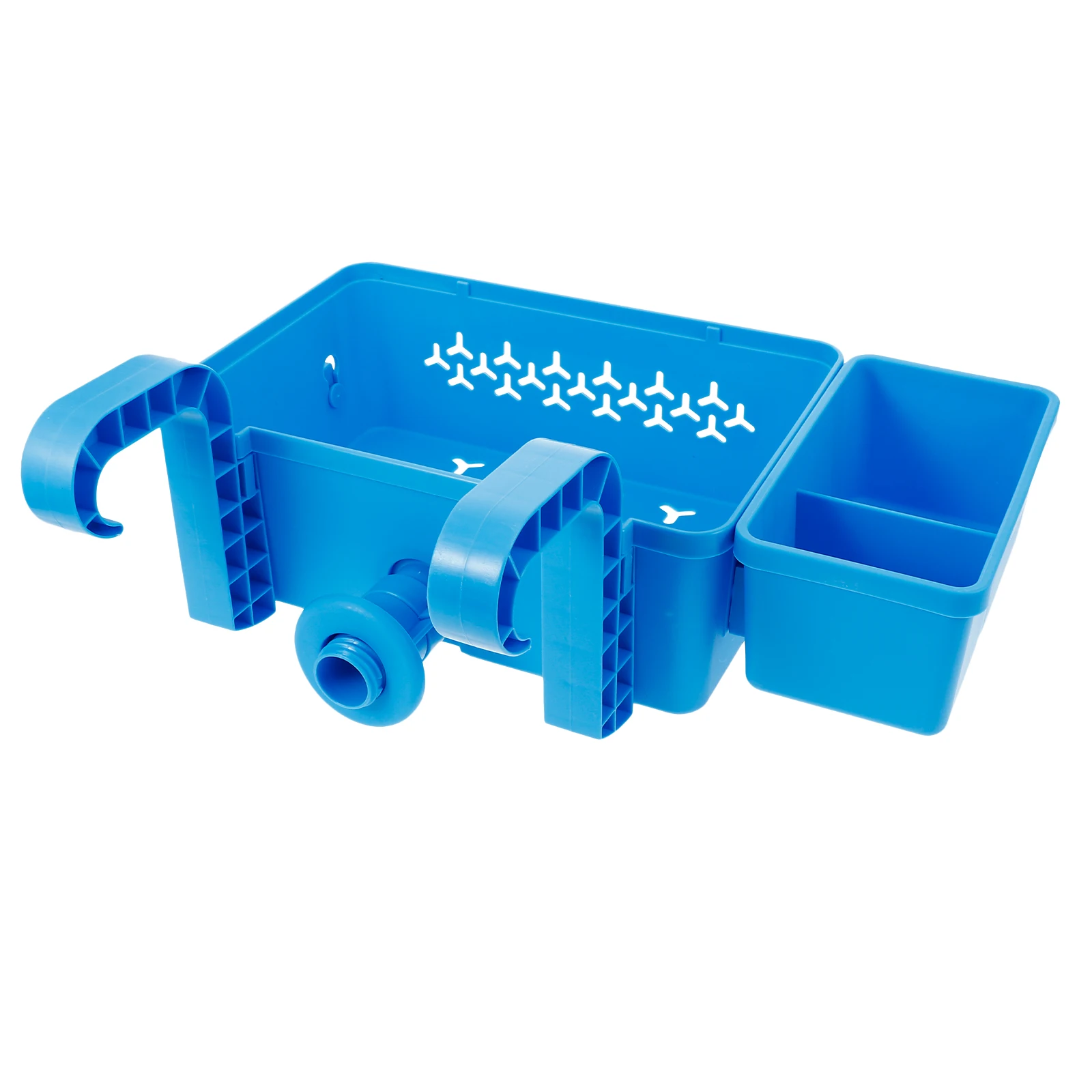 

Large Pool Storage Basket Swimming Hanging for Bin Blue Plastic above Ground Container