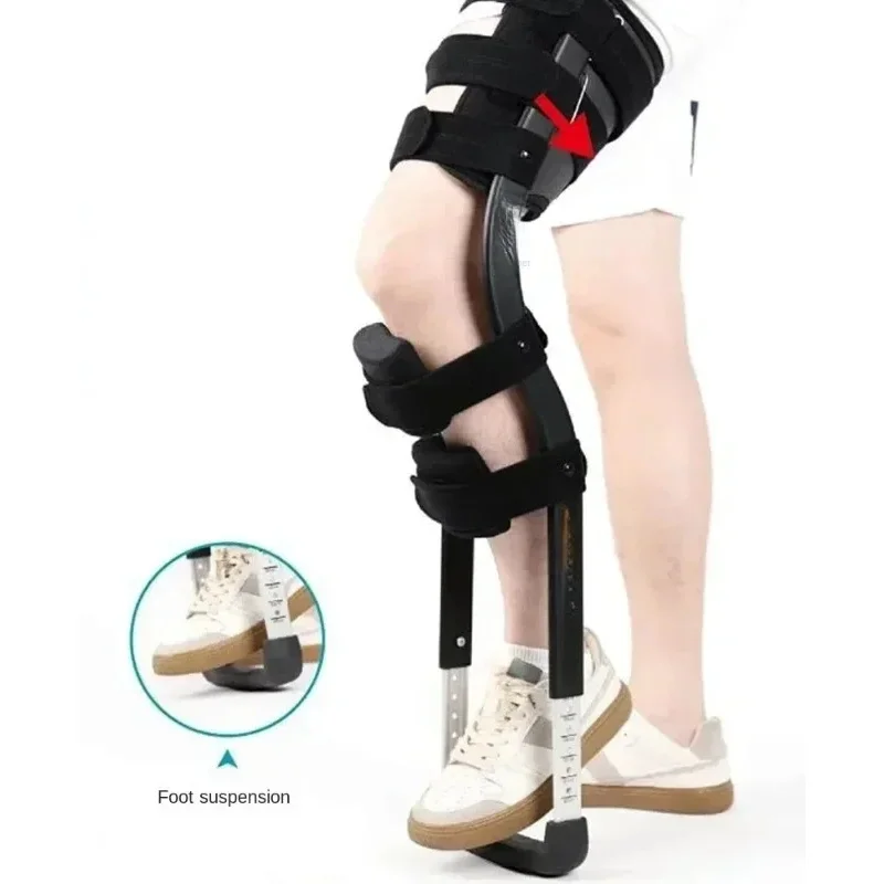 Support Rehabilitation Mobility Aids Knee Walker Single-Leg Telescoping Assisted Walking Training Stick Hands Free Crutch