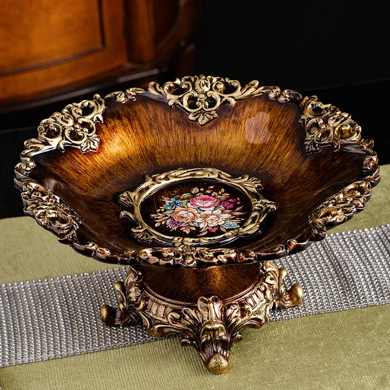 American antique craftsmanship retro fruit plate home living room coffee table creative decorative ornament luxury high-end