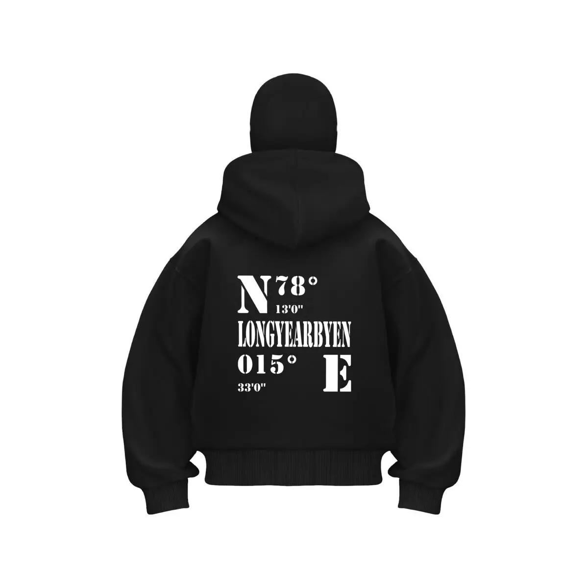 

Longyearbyen Coords Geographic, Coordinates of Longyearbyen Design Men's Outdoor Warm Zip Hoodie Winter Casual Sweatshirt