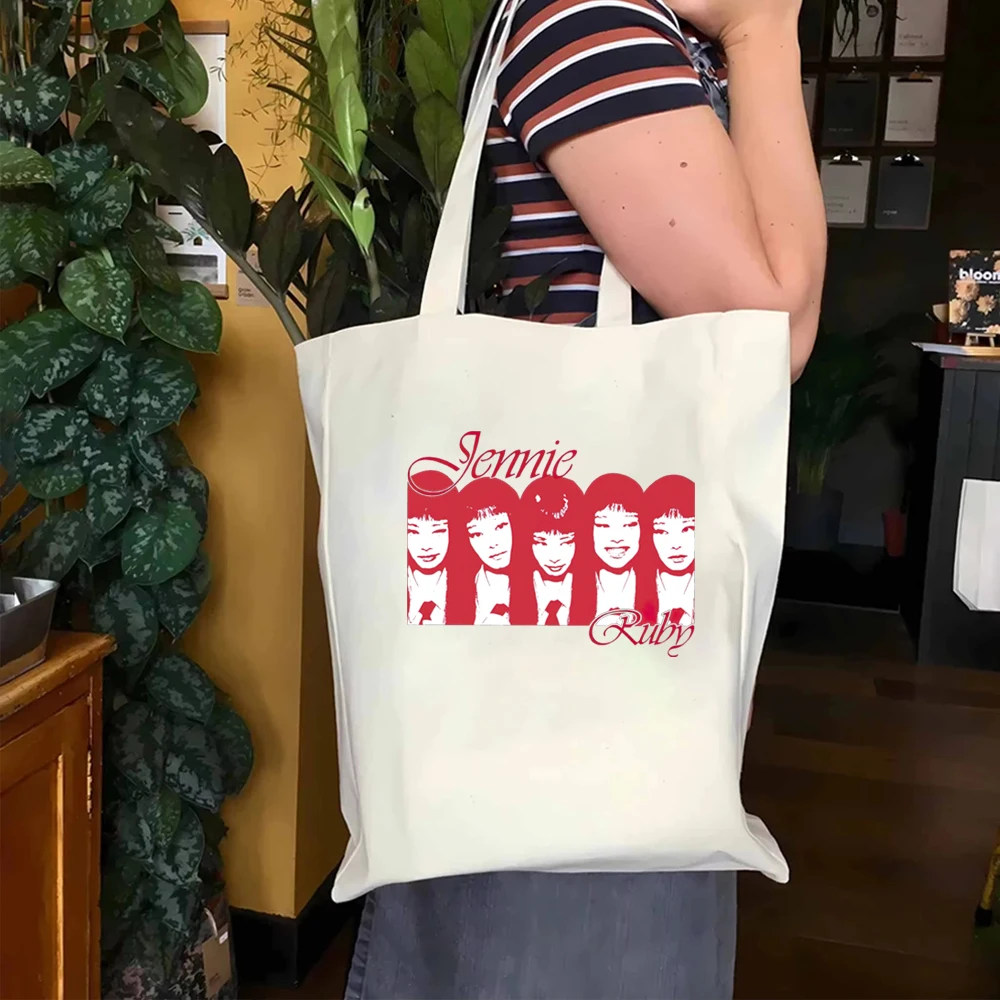 

The Ruby Experience by JENNIE Women's Large Capacity Casual and versatile Tote bag Jennie Ruby The 1st Studio Album Tote bag