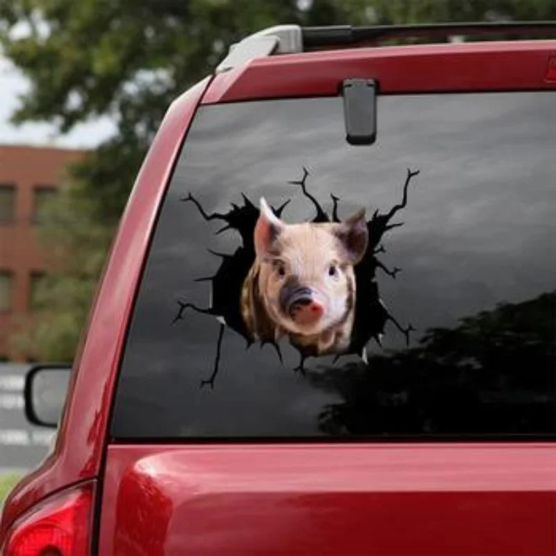 New Car Stickers Pig Lover Car Styling Accessories Auto Decal Pet Pig Decal Window Sticker Decoration Car Decor наклейки на авто