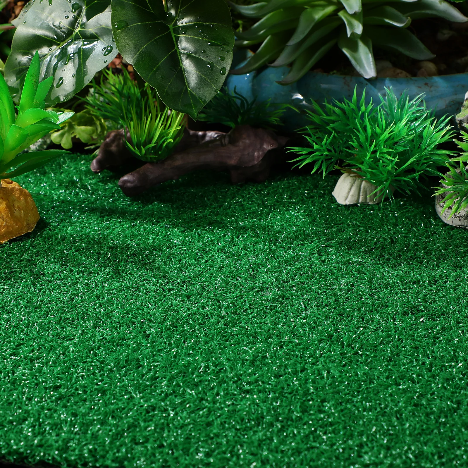 

Simulated Lawn Floating Platform Turtle Turf Grass Fish Tank Simulation Straw Mat Plastic Fake Travel