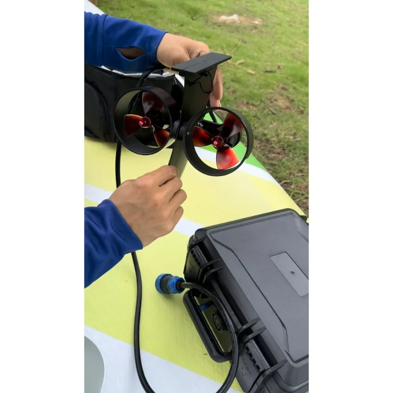 Electric Pulp Plate Thruster Dual Motor Kayak Underwater Electric Thrust Electric Fin Fishing