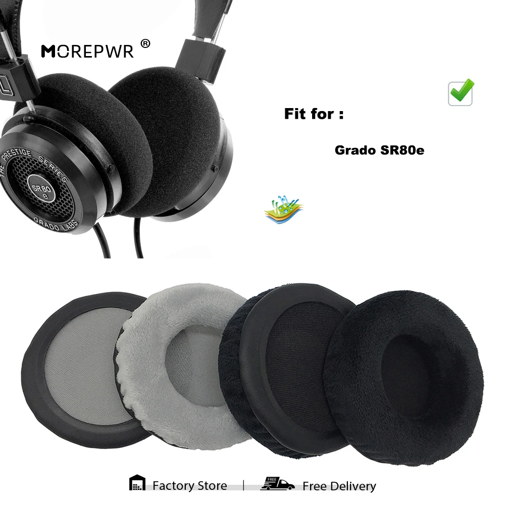 

Сменные амбушюры для Grado SR80e SR-80e SR 80 e, запчасти для гарнитуры, Кожаная подушка, бархатный чехол для наушников