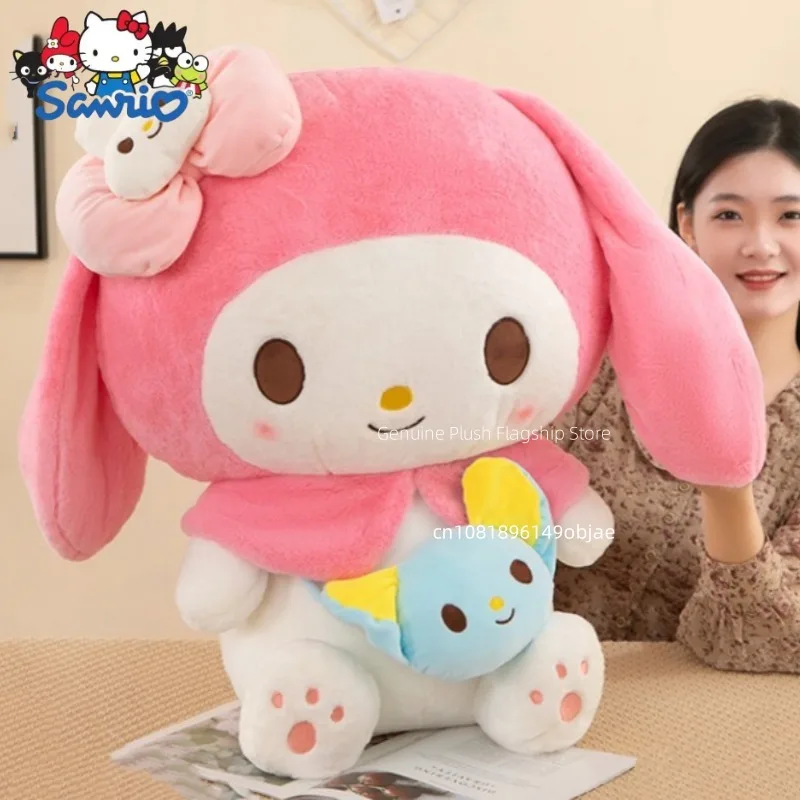 40/50/80cm 빅 사이즈 Sanrio Kuromi Satchel 애니메이션 봉제 인형 마이 멜로디 룸 장식 플러시 베개 귀여운 장식품 선물