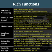 Car Remote Central Door Lock Keyless System Central Locking with Car Alarm Systems Auto Remote Central Kit Remote Control 6