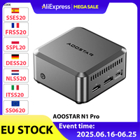 Aoostar N1 Pro Mini Pc, Intel N150 4 Cores Max 3.6Ghz, 12Gb Lpddr5 Ram 512Gb Ssd, Wifi 5 Bluetooth 4.2, 3*Usb3.2, 2*2.5g Lan