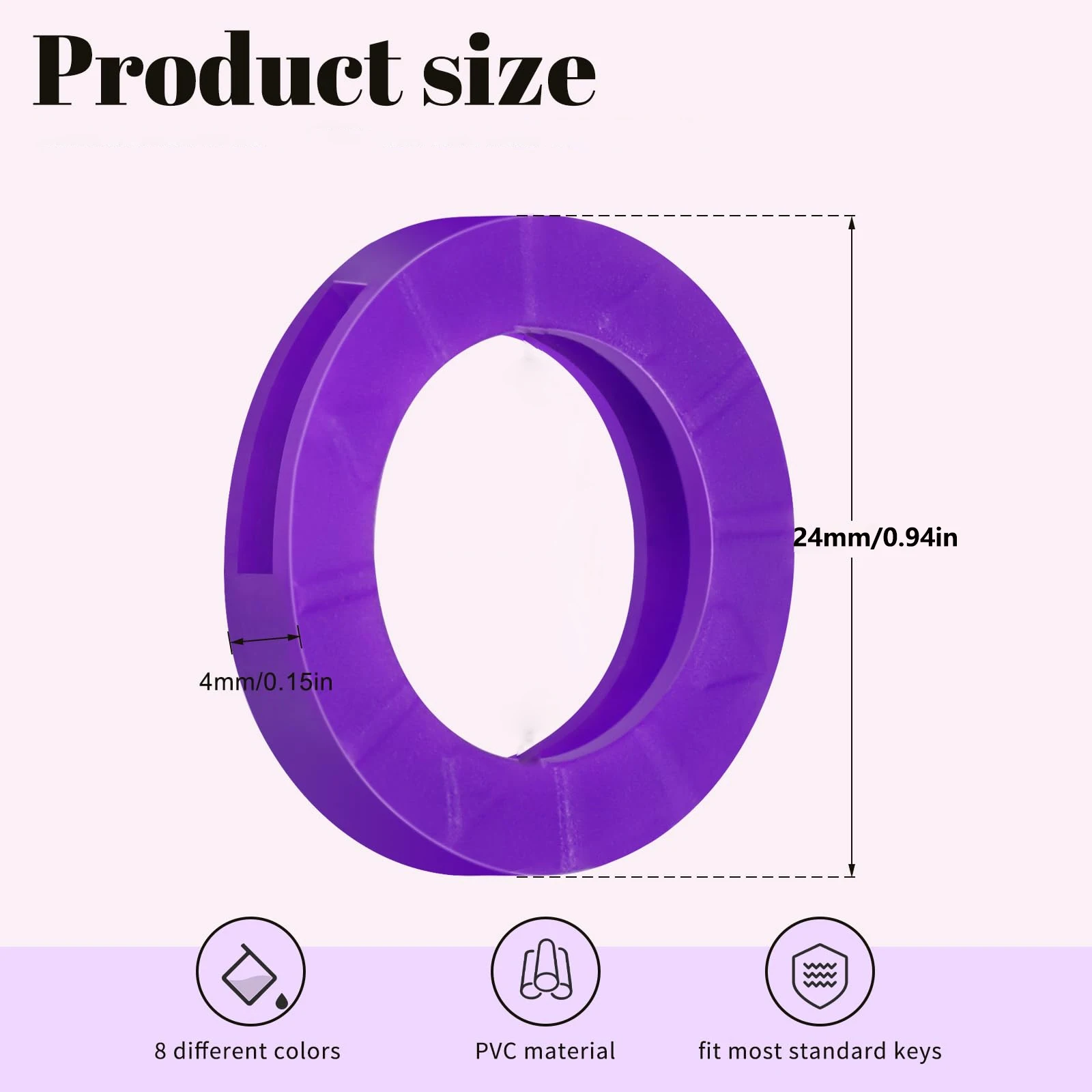 24pcs/set Random Colors Hollow Silicone Key Cap Covers Topper key holder Keyring Rings Key Case Bag Organizer Wallets