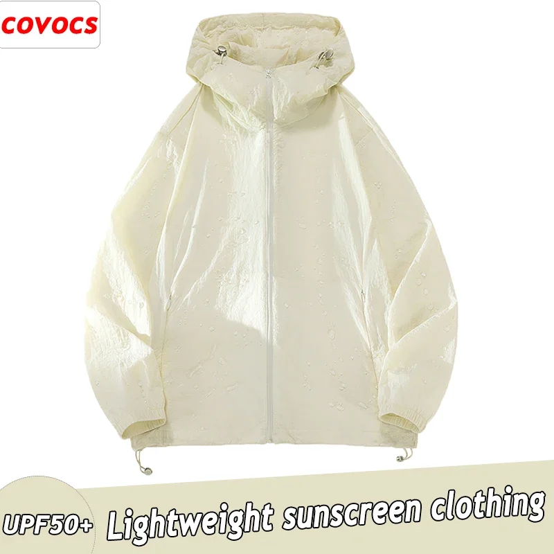 

Ice Silk Sunscreen Clothing Nylon Outdoor Anti-ultraviolet Casual Breathable UPF50+long-sleeved Hooded Sunscreen Jacket