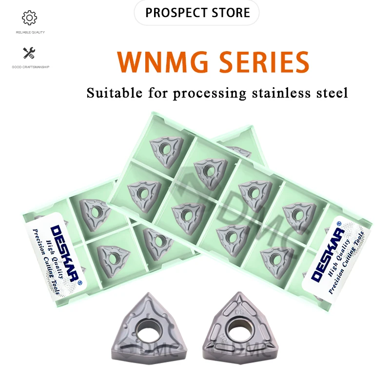 

WNMG080404 WNMG080408 WNMG080412 JMS/MQ/CF/CV/MA Slot type LF6018S CNC Lathe Cylindrical Turning Tools Cutting Insert Materials