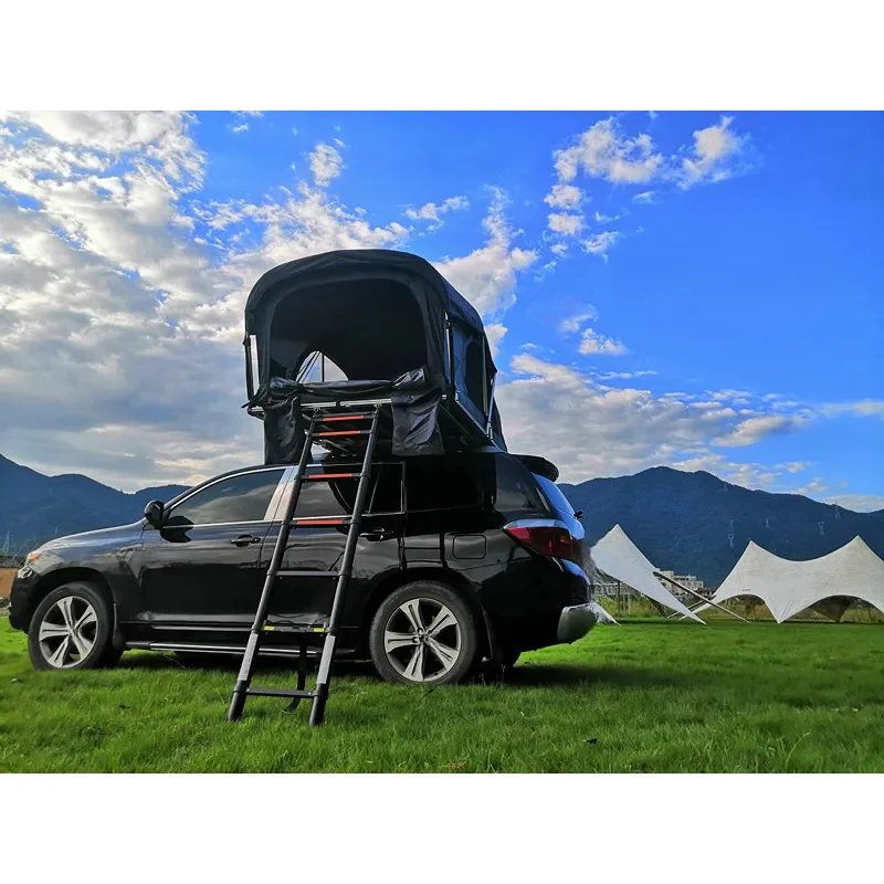 

2 Person Folding Soft Shell Rooftop Tent, PVC Cover Overland Camping Tent