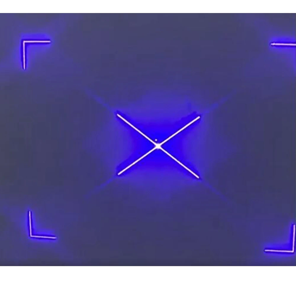 Adjustable 405nm Blue light X-shaped DOE laser 50mW 100mW 200mW 12x45mm