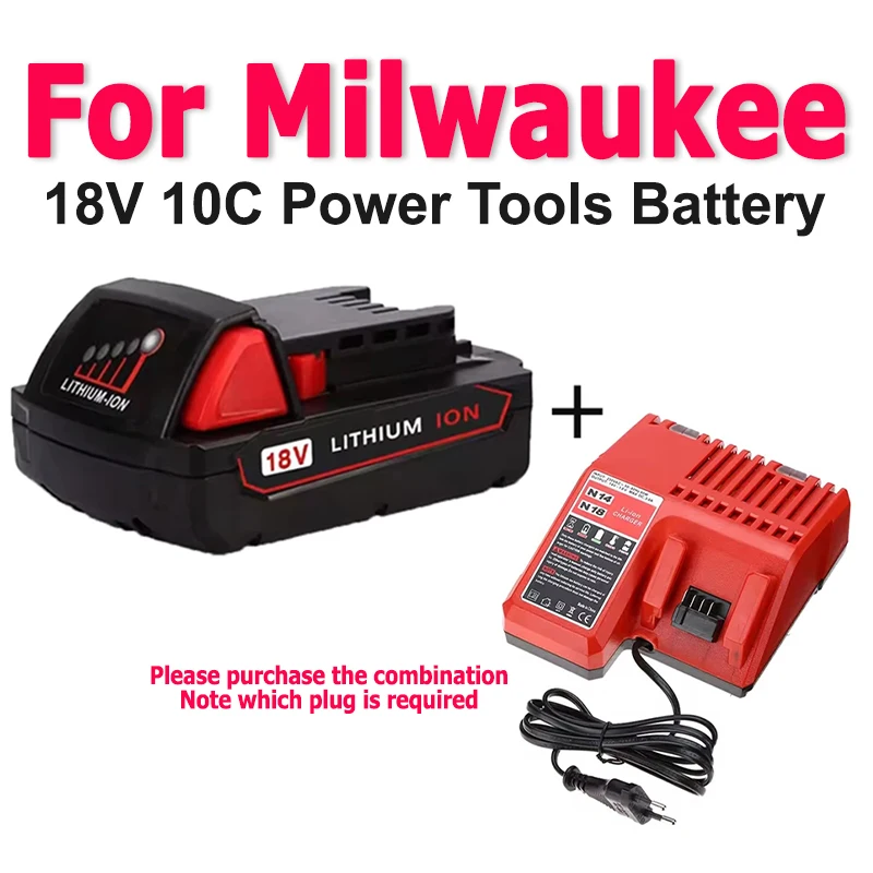 

18V 3.0Ah For Milwaukee M18 Battery 10C True Capacity 18650 Rechargeable Battery 48-11-1860 48-11-1815 48-11-1850 Power Tools