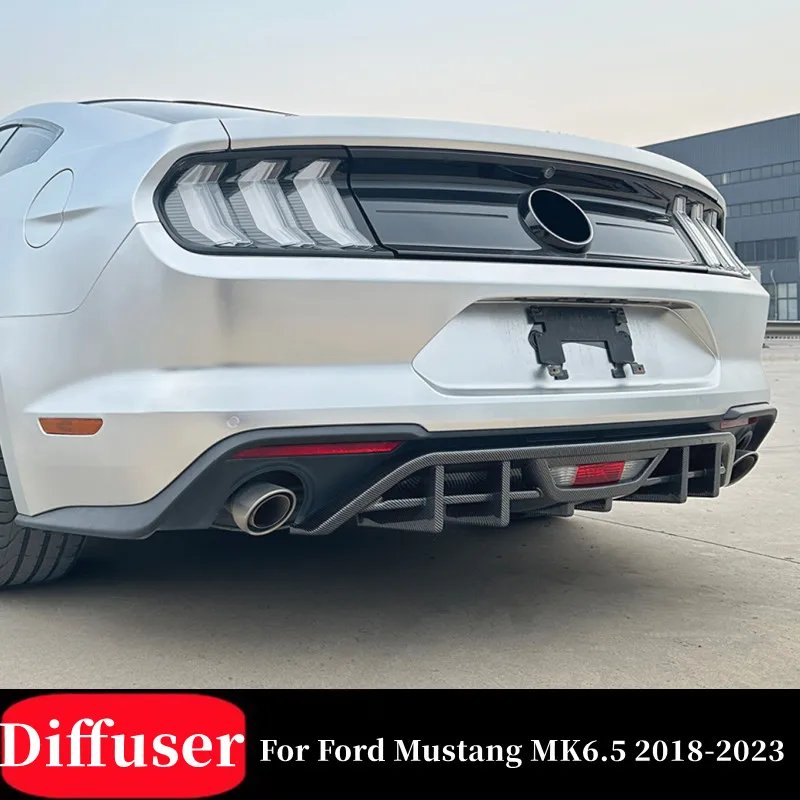 

For Ford Mustang MK6.5 2018-2023 Car Rear Bumper Diffuser Splitter Lip Spoiler Monjaro Tuning Exterior Body Kit Accessories