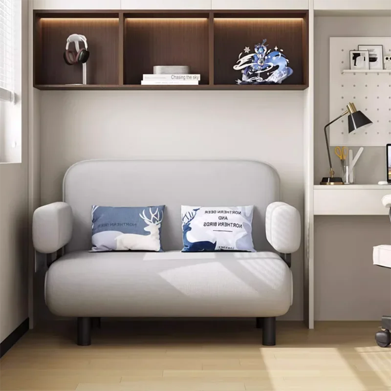 Sofás modernos para sala de estar, cama minimalista extendible europea, sofá cama plegable, Puff de diseño, sofá relajante reclinable, adorno de Cama