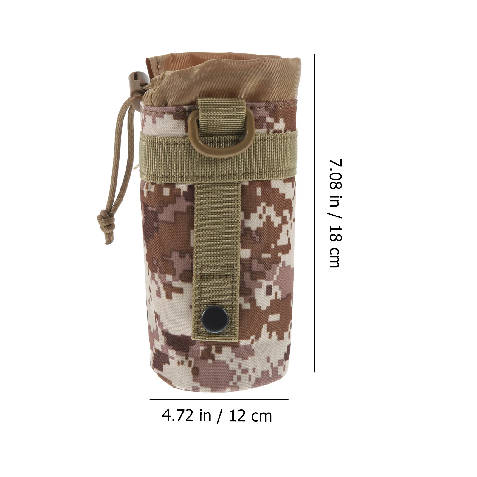 

2Pcs Camo Water Bottle Bag Lightweight Nylon Hiking Camping Pouch Anti-Scratch Heatproof Travel Accessory Water Kettle Carrier