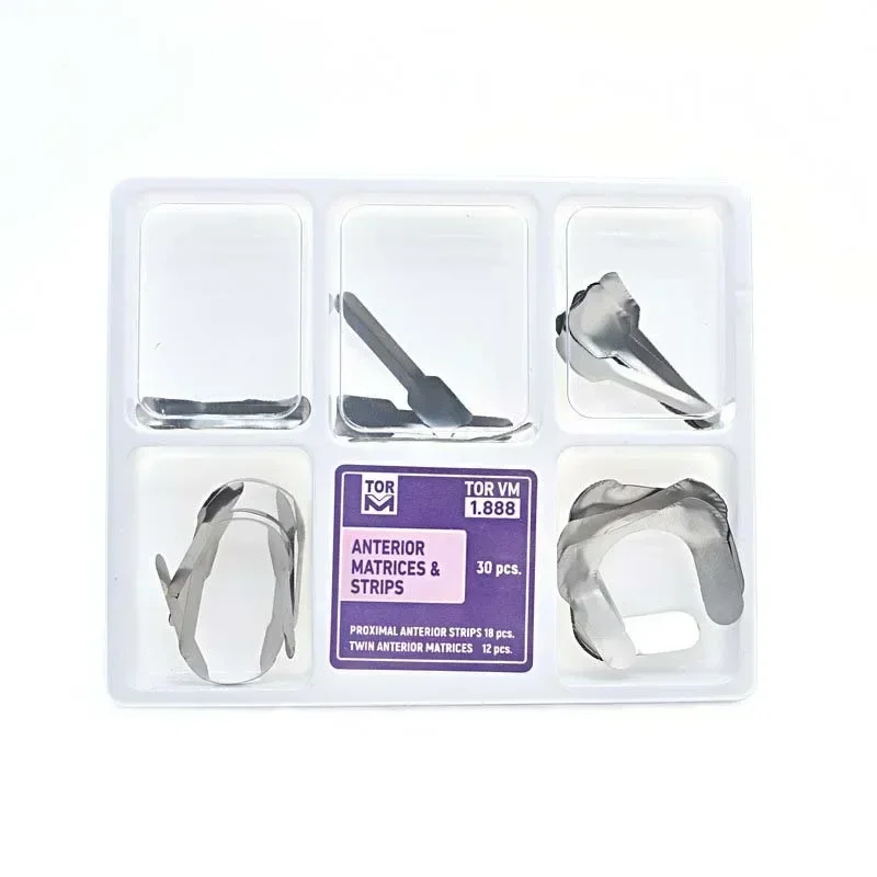 

30pcs pcs/box Dentals Restorations materials Anteriors Matrices & Strips NO. 1.888 TOR VM products Supplier