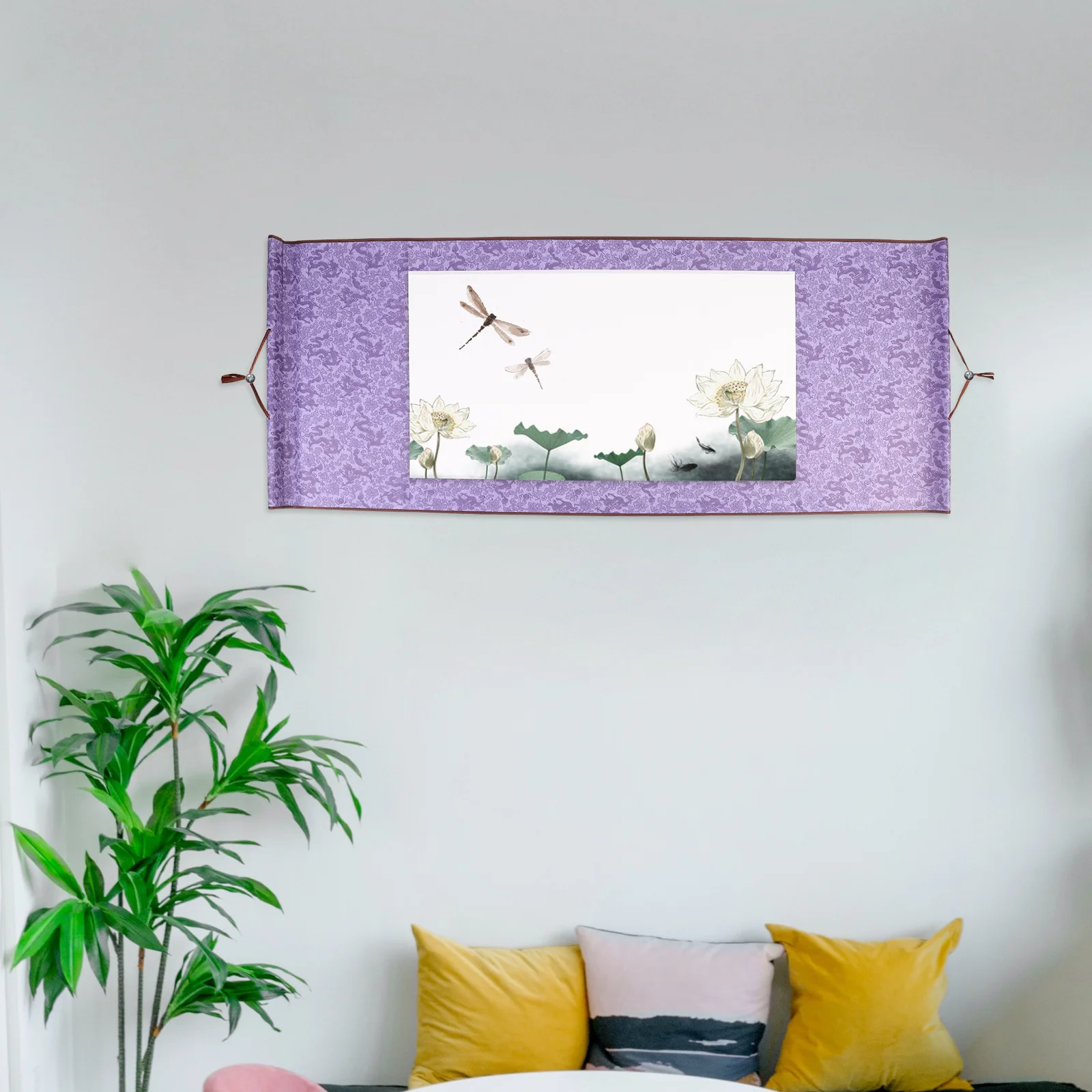 

2Pcs Hanging Scroll Paper Blank Chinese Calligraphy Painting Scroll for Art Craft DIY Rice Paper with Wooden Rods Included