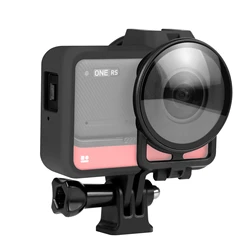 PULUZ Plastic Frame Case with Organic Tempered Glass Lens Guard for Insta360 One RS 360 Edition