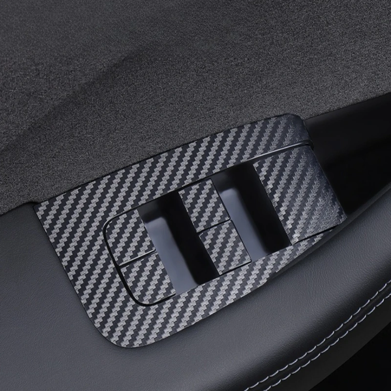 For Tesla Updated Model3 Window Switch Sticker Interior Mod Trim Decal For Door Control Panel Easy Install Auto Inner