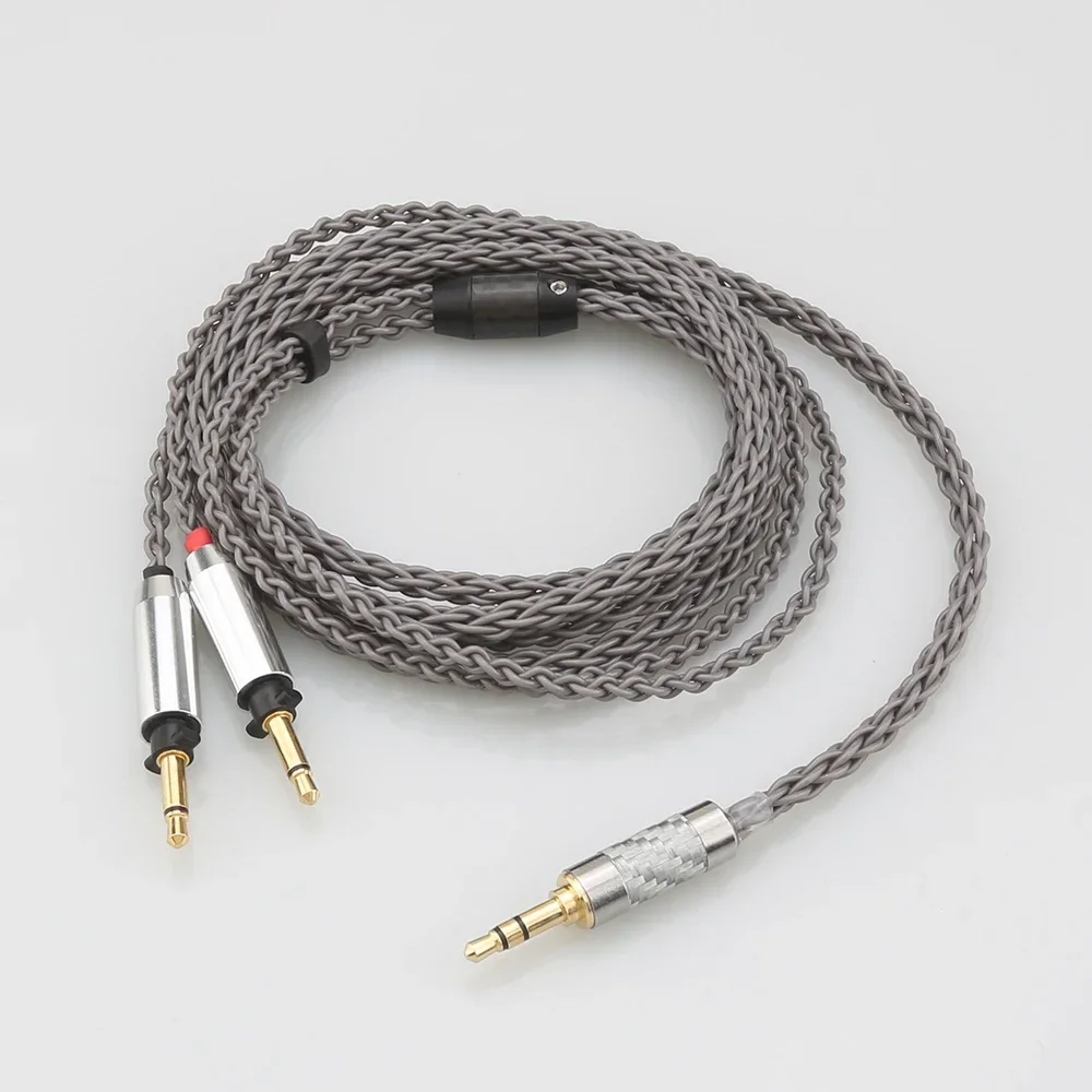 

HiFi Single Crystal Silver Balanced Headphone Cable 8-Core for Final SONOROUS IV VI VIII X 2.5/3.5/4.4mm Jacks HiFi Audio Cable
