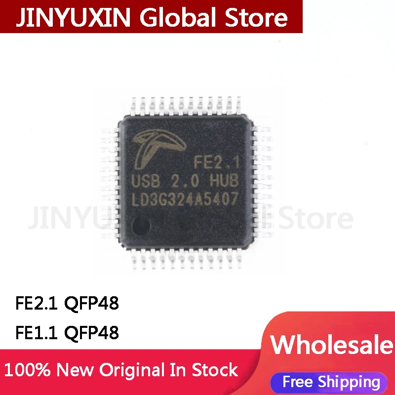 IC Estoque Atacado, QFP-48A, FE2.1, FE1.1, 5Pcs