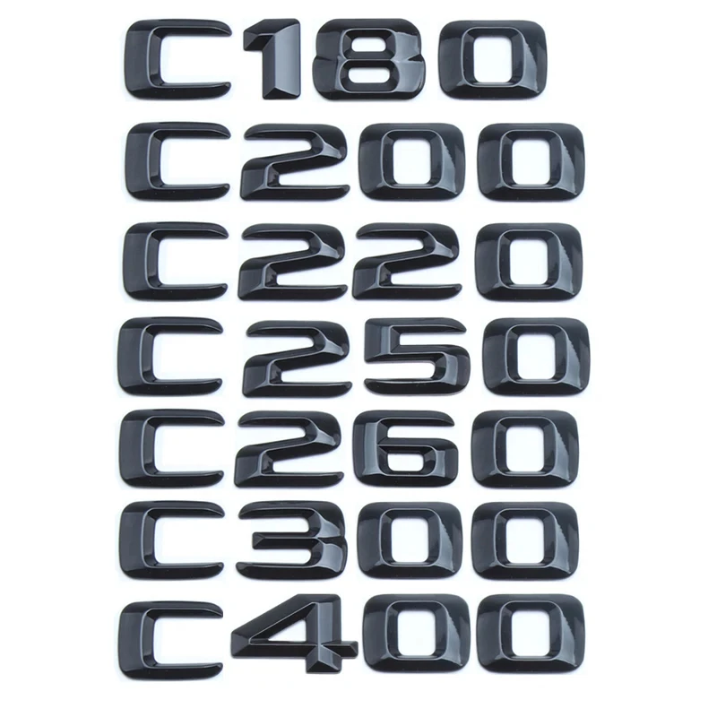 

ABS Car Sticker Trunk Letters For Mercedes Benz C200 C220 W205 W204 W203 C260 C300 C320 C350 C400 C450 Emblem Logo Accessories