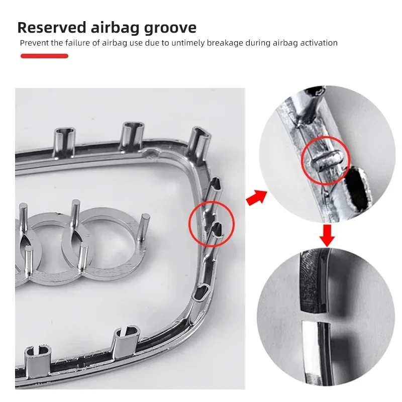 عجلة توجيه سيارة ملصق لأودي A6L A3 A4 A5 A6 A7 A8 Q3 Q5 Q7 Q8 TT S5 S7 S8 RS7 RS6 شعار استبدالها اكسسوارات السيارات