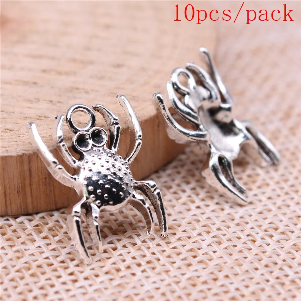 Spider Charms For Jewelry Making DIY Pendants For Gift Bulk