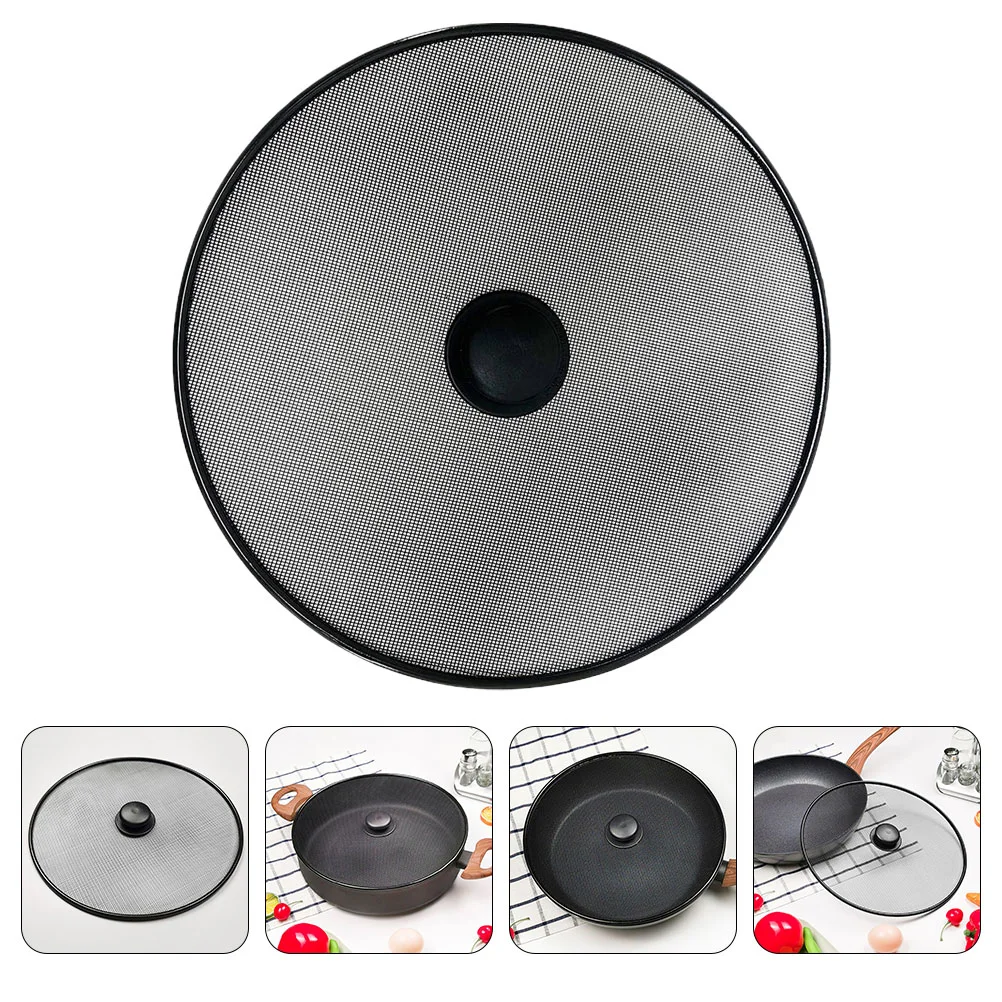 Stainless Steel Anti Oil Splatter Guard for Skillet Frying Pan Protective Lid Grease Screens Mesh Splatter Screen Kitchen